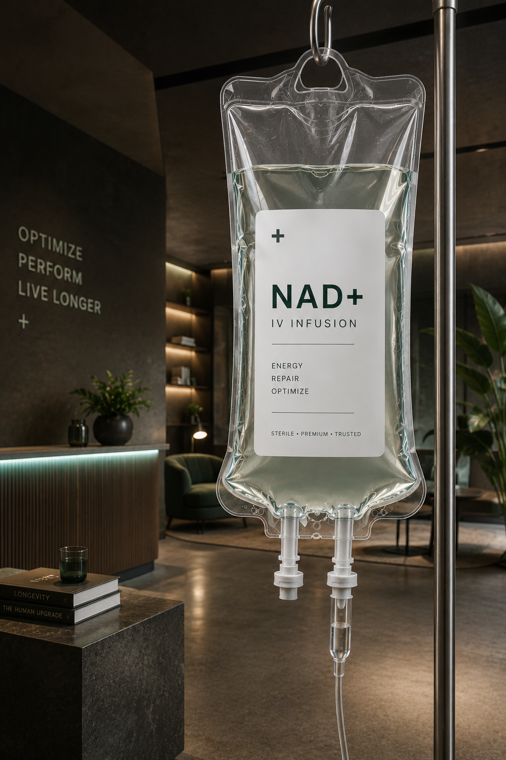 NAD+ · mørk editorial